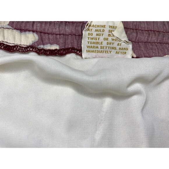 Barefoot In Paradise Womens Shorts‎ Large Light Burgundy Floral Aloha Hawaiian - Picture 3 of 7